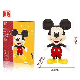 Disney Cartoon Mickey Mouse Building Block Puzzle Insert Small Particle Toy DIY Science And Education Assembly Toy Gift