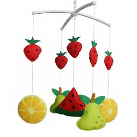 Baby Crib Mobile for Boys and Girls Baby Shower Gift Nursery Infant Room Decor; Strawberry Orange Pear