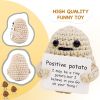 Mini Funny Positive Potato Adorable 3 Inch Knitted Toy with Uplifting Card