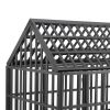 Heavy Duty Dog Cage pet Crate with Roof & window on roof