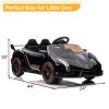 LEADZM Lamborghini Poison Small Dual Drive 12V 4.5AH with 2.4G Remote Control Sports Car Electric Car Black