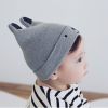 New Grey Baby Bear Ear Knit Hat