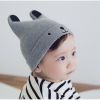 New Grey Baby Bear Ear Knit Hat