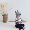 New Grey Baby Bear Ear Knit Hat