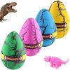 12Pcs Large Size Grow Dinosaurs Egg; Hatching Growing Dinosaur Toys; Hatch In Water Easter Dino Eggs Party Favor Gifts For Kids