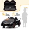 LEADZM Lamborghini Poison Small Dual Drive 12V 4.5AH with 2.4G Remote Control Sports Car Electric Car Black