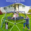 10FT Climbing Dome for Kids Jungle Gym Apply To Park Dome Climber With Hammock Playground Equipment