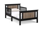 Connelly Reversible Panel Toddler Bed Black/Vintage Walnut