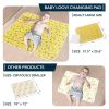 Portable Changing Pad for Home & Travel Waterproof Reusable Extra Large Size 31.5x25.5 inch Baby Changing Mat with Reinforced Double Seams