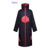 Naruto Cosplay Costume Props Ring; Gloves Red Cloud Robe Cloak Kimono Akatsuki Headband Kunai Suit Adult Child Cos Gift