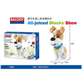 Cartoon Dog Building Blocks Mini Dachshund Poodle Doberman Model Children's Toy Gift Dog Pet Building Blocks (Color: 16064)