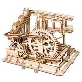 Robotime ROKR 3D Wooden Puzzle Marble Race Run Maze Balls Track Coaster Model Building Kits Toys for Children Drop Shipping (Model Number: LG502 Cog Coaster)