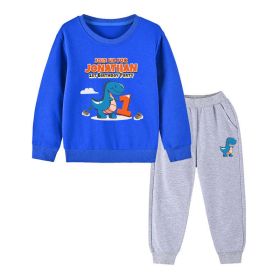 Baby Boy Cartoon Dinosaur Print Pattern Hoodie Combo Trousers Cotton 1 Pieces Sets (Size/Age: 80 (9-12M))