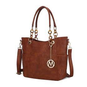 MKF Collection Rylee Vegan Leather Women Tote Handbag by Mia k (Color: Camel)