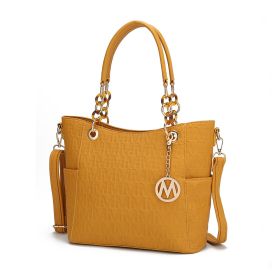 MKF Collection Rylee Vegan Leather Women Tote Handbag by Mia k (Color: Mustard)