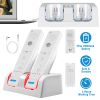 For Wii Remote Controller Charger Dual Charge Dock with Two 2800mAh Rechargeable Batteries