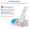 For Wii Remote Controller Charger Dual Charge Dock with Two 2800mAh Rechargeable Batteries