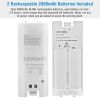 For Wii Remote Controller Charger Dual Charge Dock with Two 2800mAh Rechargeable Batteries