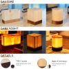 Wood Touch Ambient LED Table Lamp Rechargeable Portable Night Light Modern Cordless Table Lamps for Living Room Bedroom Bedside