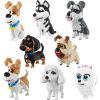 Cartoon Dog Building Blocks Mini Dachshund Poodle Doberman Model Children's Toy Gift Dog Pet Building Blocks