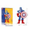 Disney Series Building Blocks Hero Cartoon Character Spider-Man Assembled Decompression Model Ornaments Stitch Assembly Toys