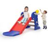 3 in 1 Freestanding Toddler Slide;  Indoor Outdoor Playground with Basketball Hoop and Ball for Kids Under 3 Years